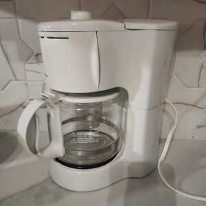 Vintage Proctor Silex 12 Cup Drip Coffee Maker White Glass Carafe Brew Strength